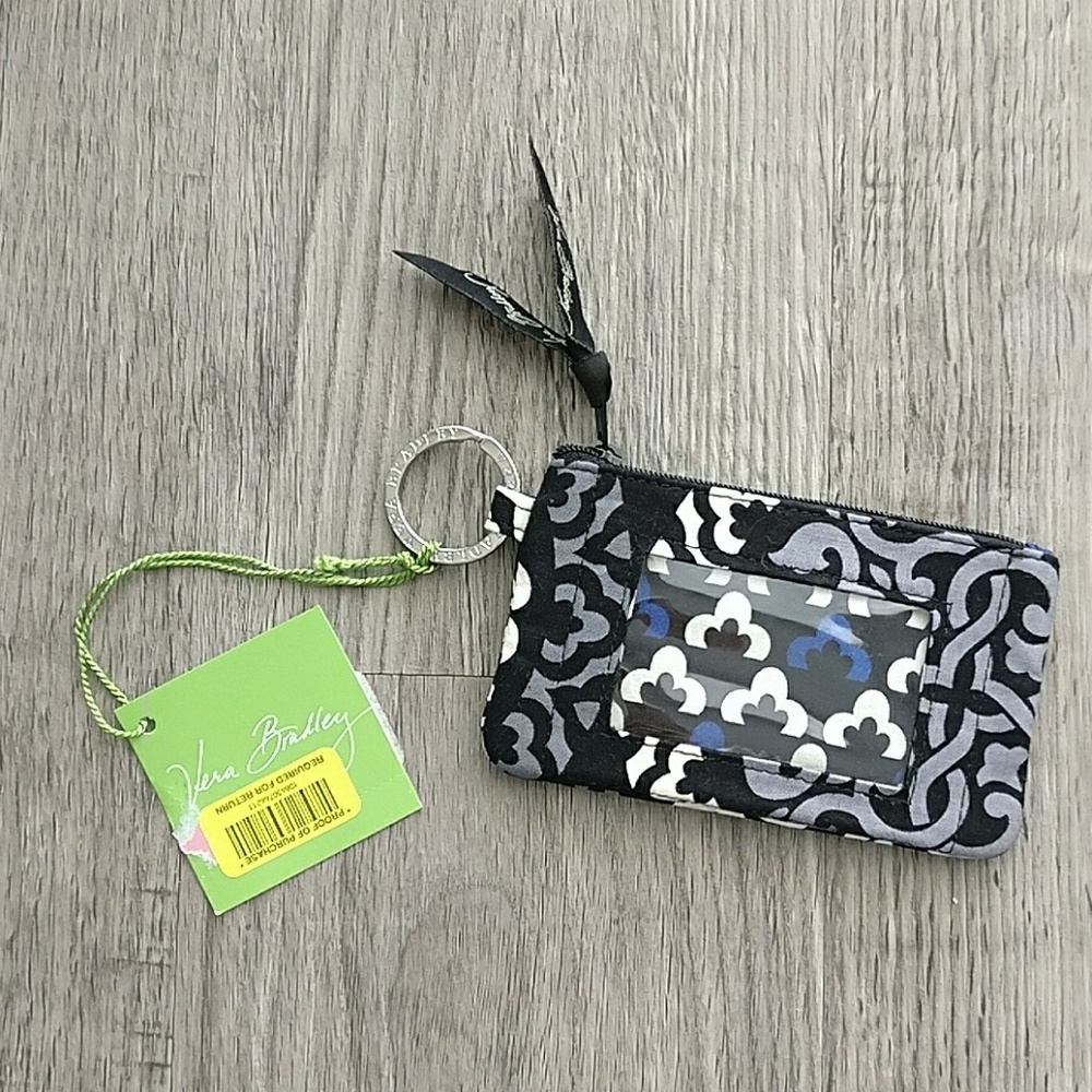 Vera Bradley Zippered ID Case (Canterberry Cobalt)